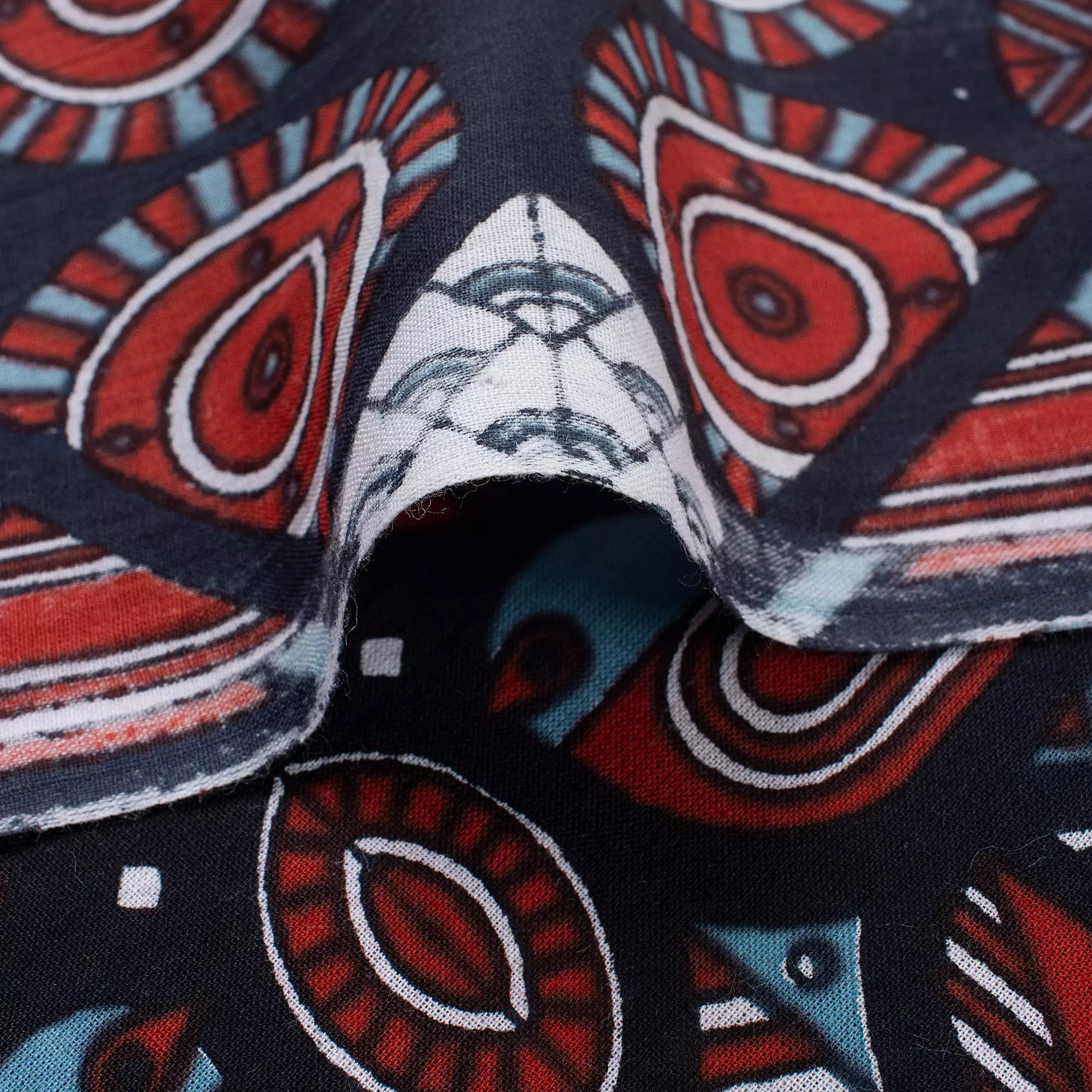 Geometric Hand Block Printed Fabric Online