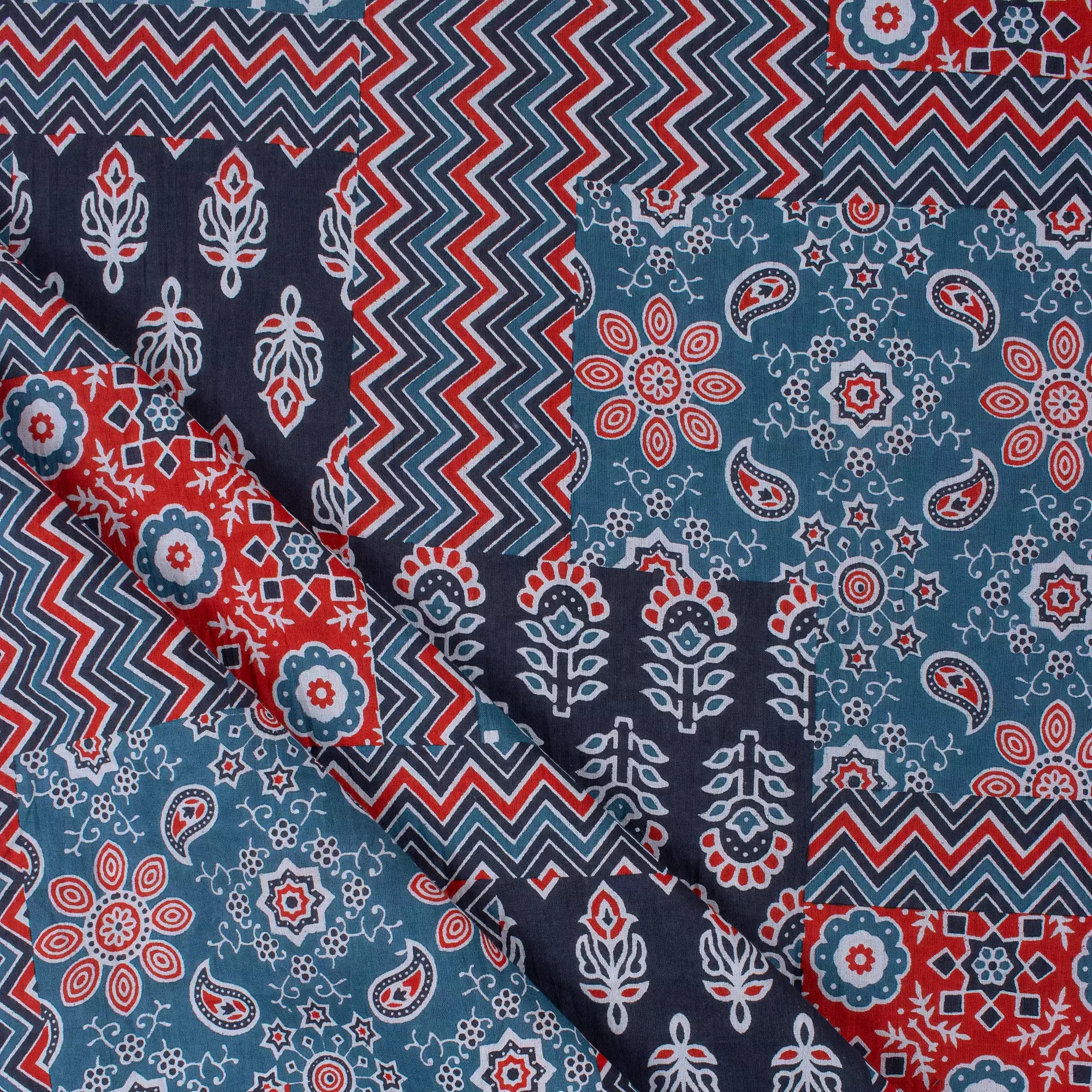 Patchwork Hand Block Printed Cotton Fabric