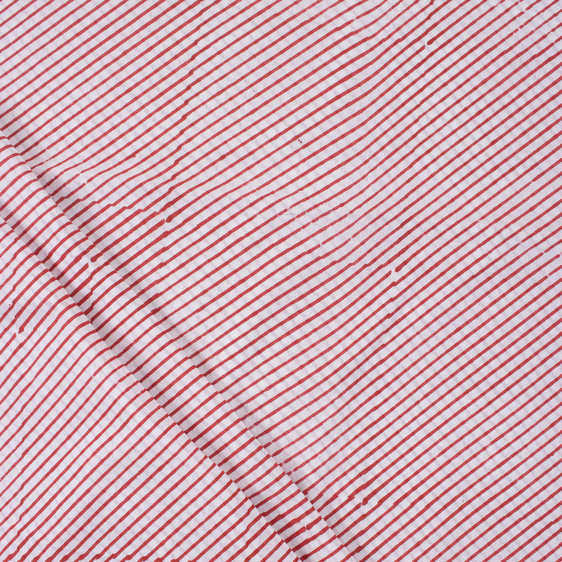 Best Indian Red Stripe Hand Block Printed for Clothing