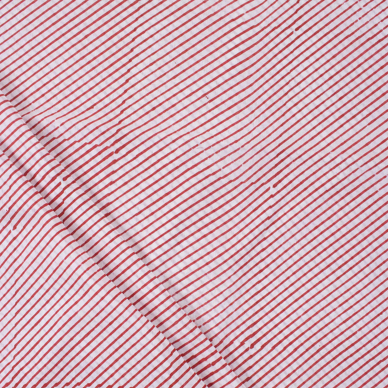 Best Indian Red Stripe Hand Block Printed for Clothing