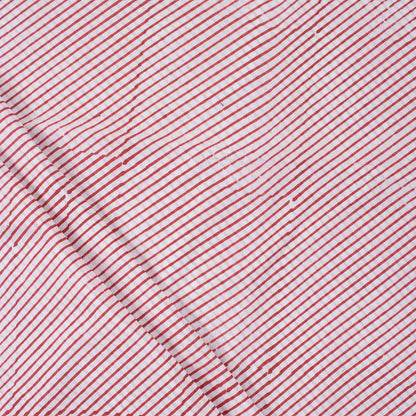 Best Indian Red Stripe Hand Block Printed for Clothing