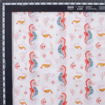 Animal Hand Block Printed Cotton Fabric by the Yard