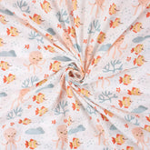 Fish Hand Block Printed Organic Cotton Fabric