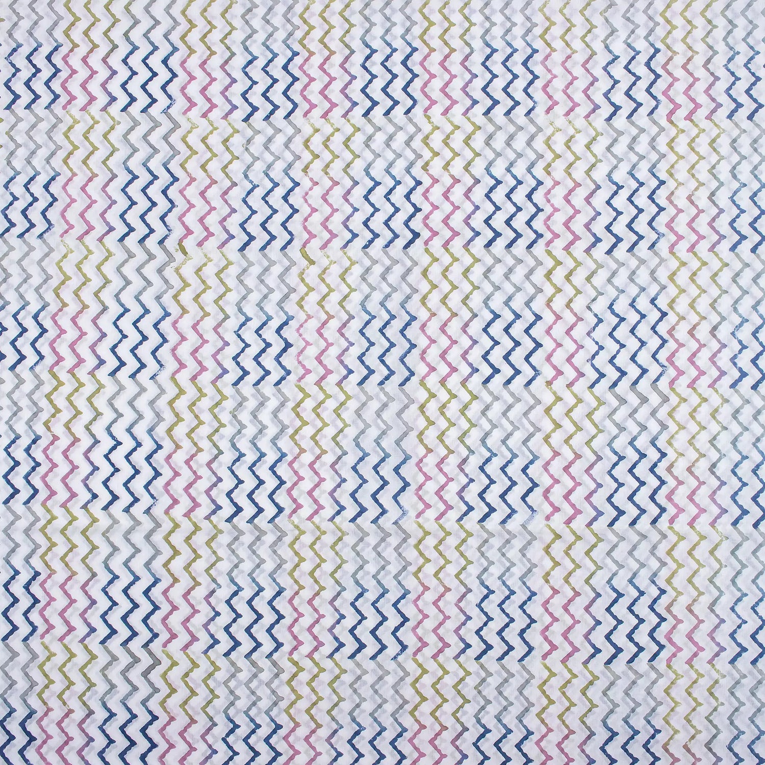 Online Zig Zag Hand Block Printed Fabric