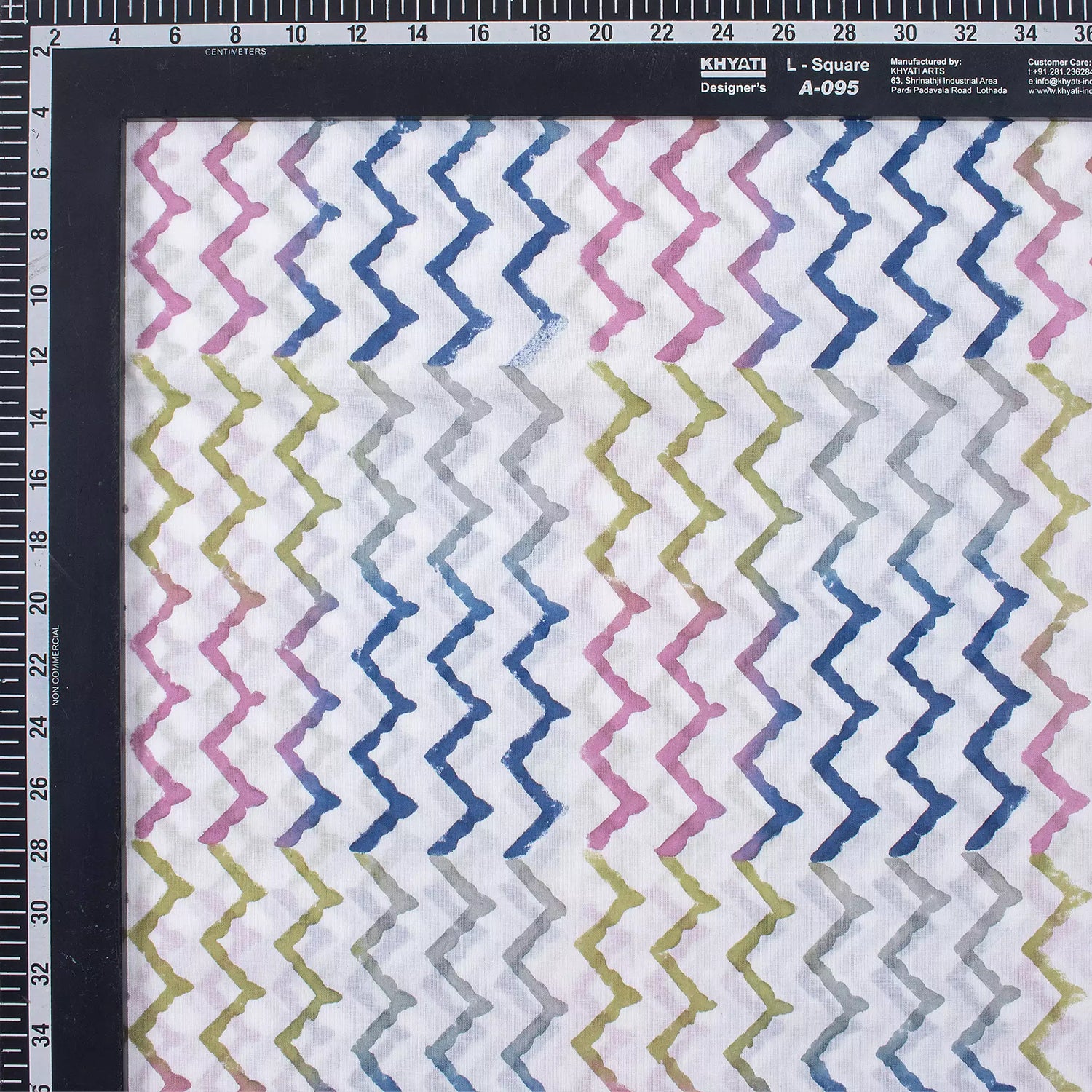 Online Zig Zag Hand Block Printed Fabric