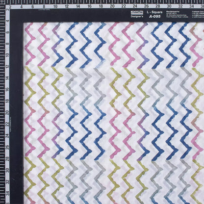 Online Zig Zag Hand Block Printed Fabric