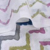 Online Zig Zag Hand Block Printed Fabric
