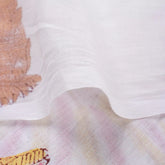 Brown Palm Hand Block Printed Fabric