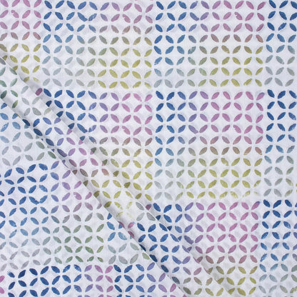 Geometric Hand Block Printed Fabric for Dress