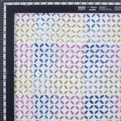 Geometric Hand Block Printed Fabric for Dress