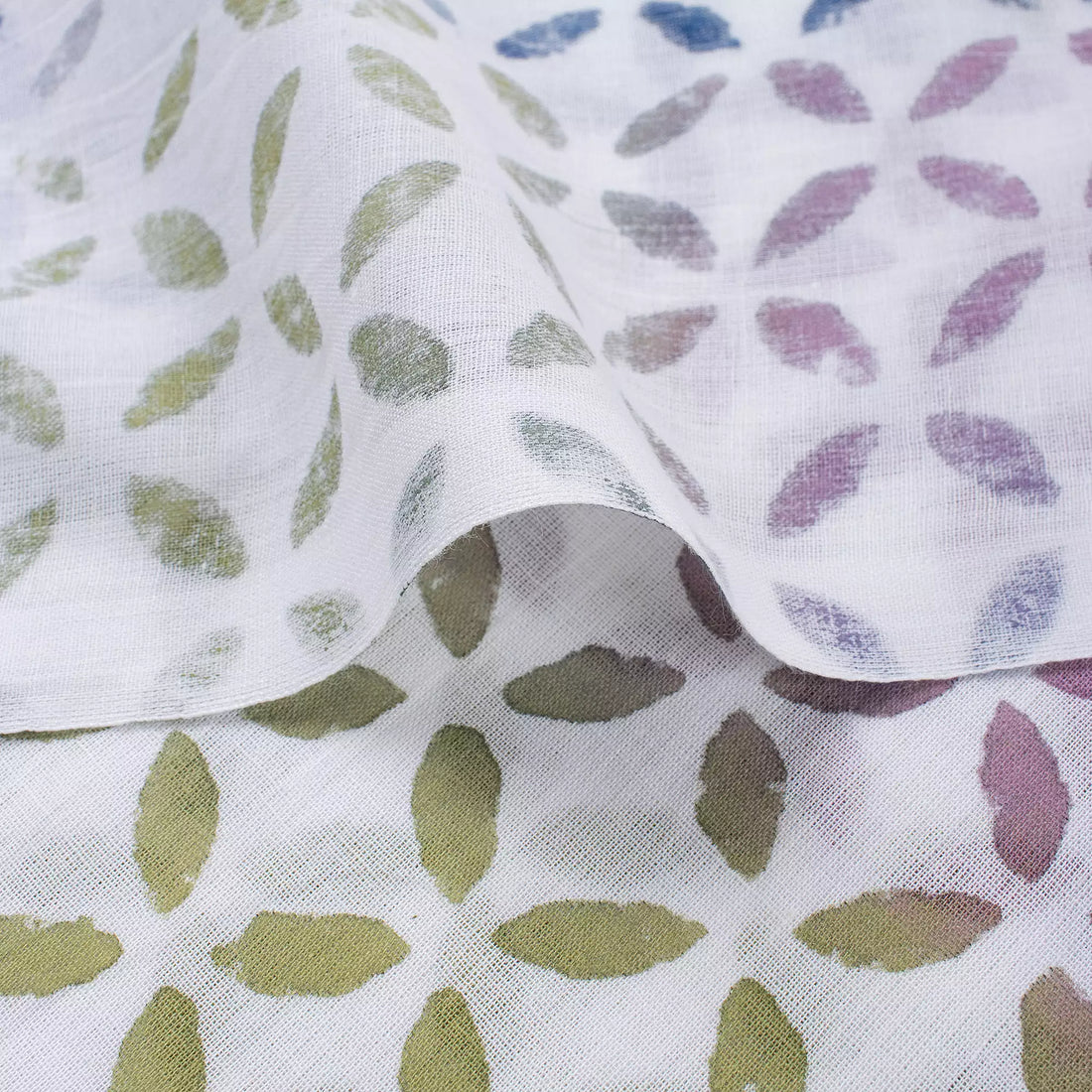 Geometric Hand Block Printed Fabric for Dress