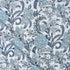 Blue Floral Printed Organic Cotton Running Fabric