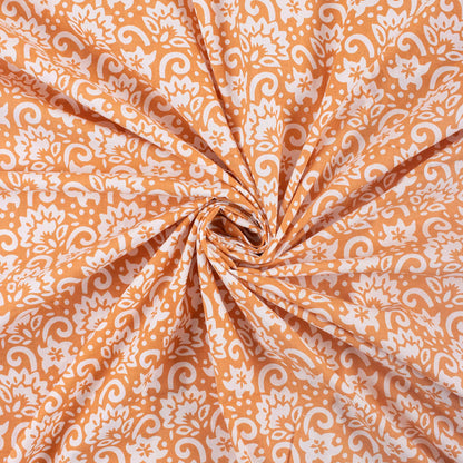 Mustard Yellow Hand Printed Organic Fabric Online