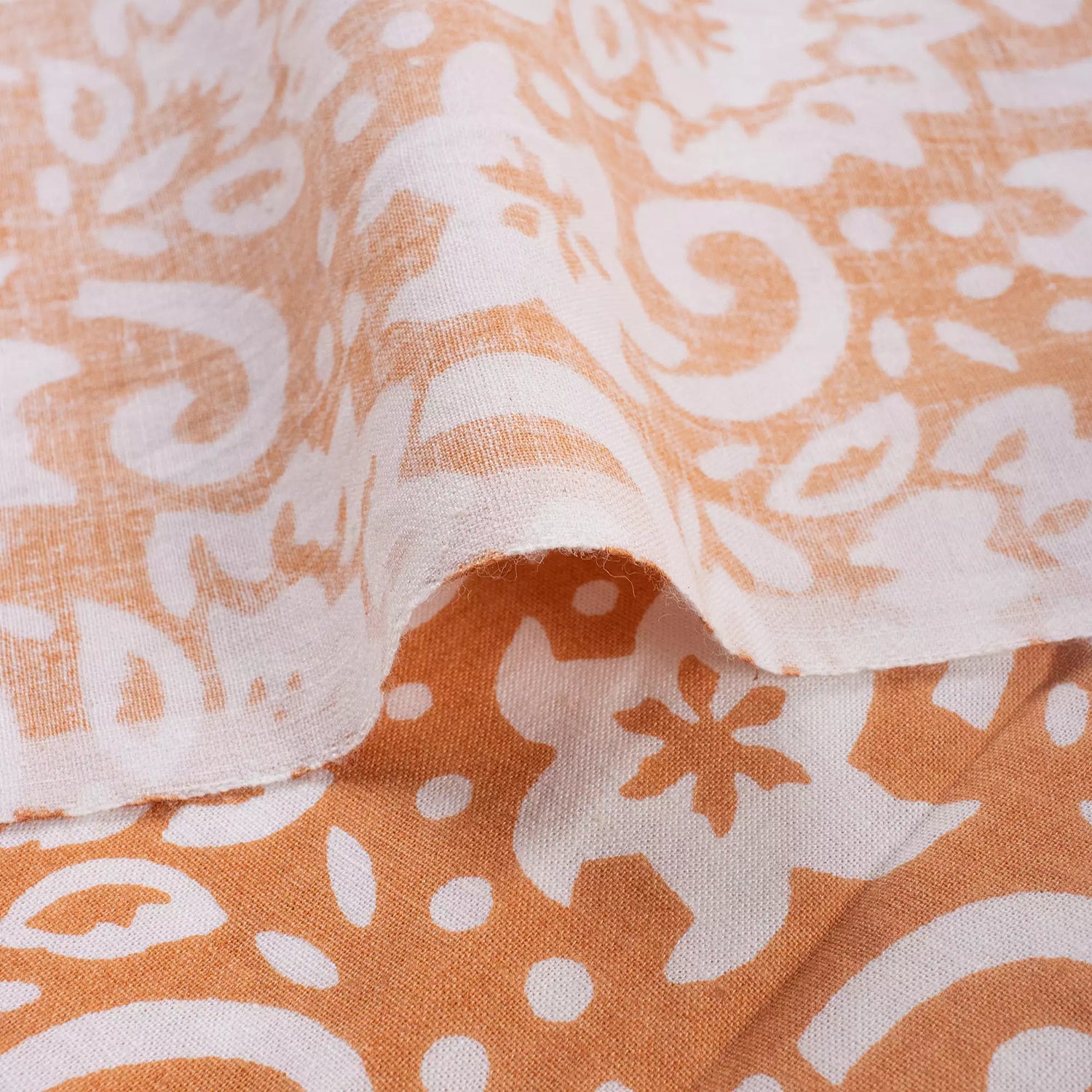 Mustard Yellow Hand Printed Organic Fabric Online