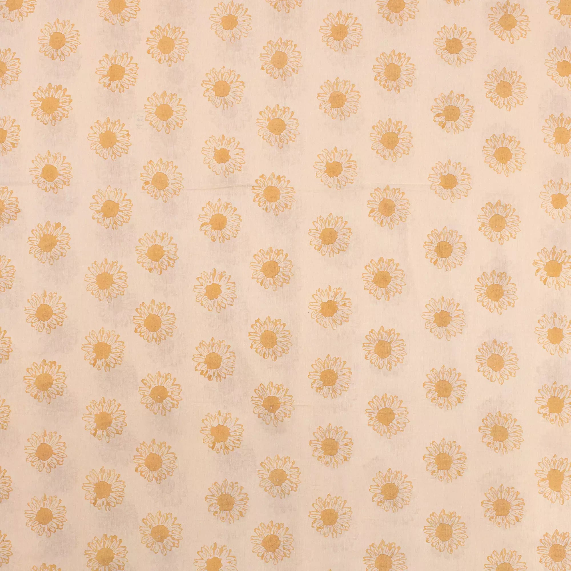 Sunflower Cotton Hand Block Printed Fabric Online