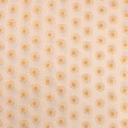 Sunflower Cotton Hand Block Printed Fabric Online