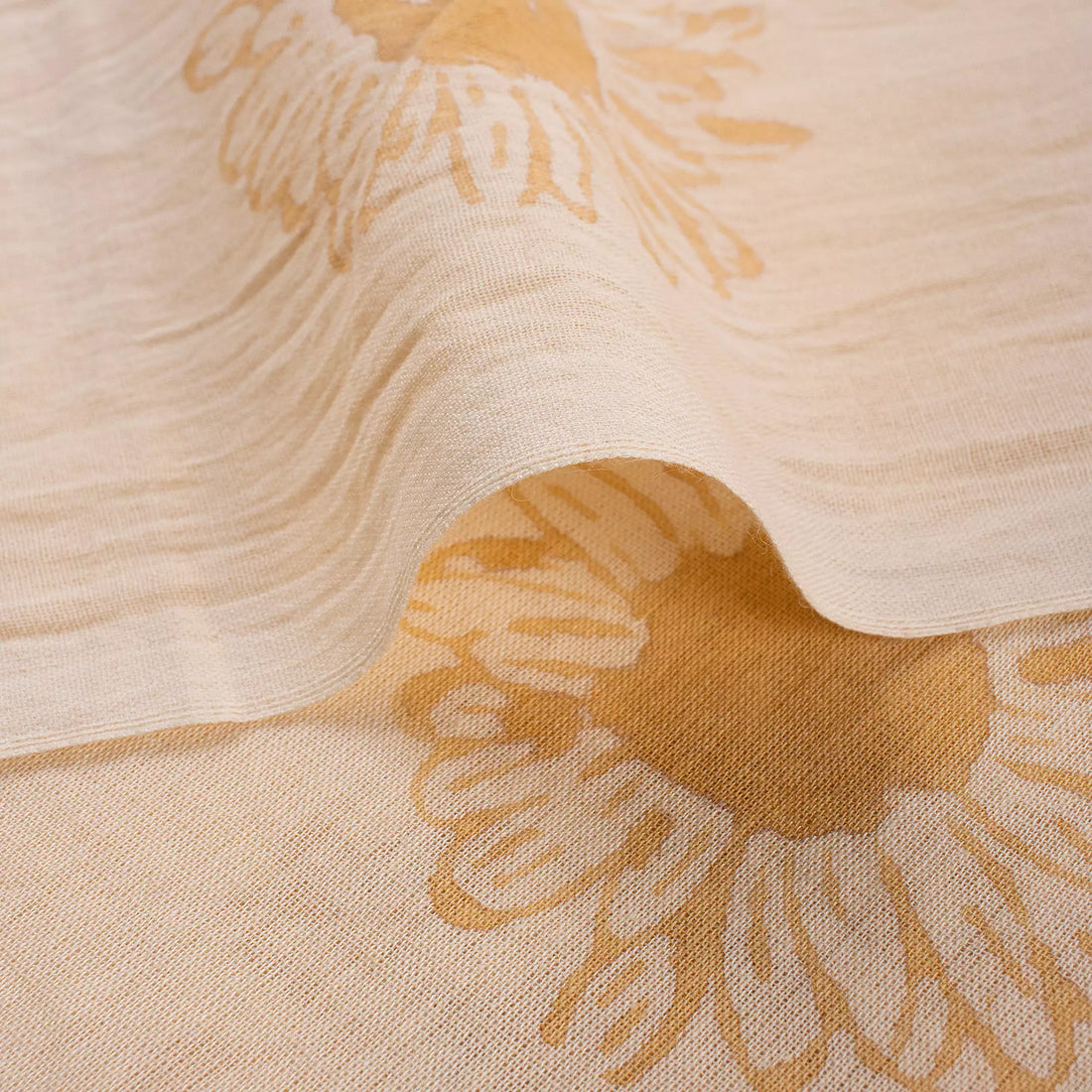 Sunflower Cotton Hand Block Printed Fabric Online