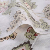 India Multi Floral Hand Block Printed Fabric Online