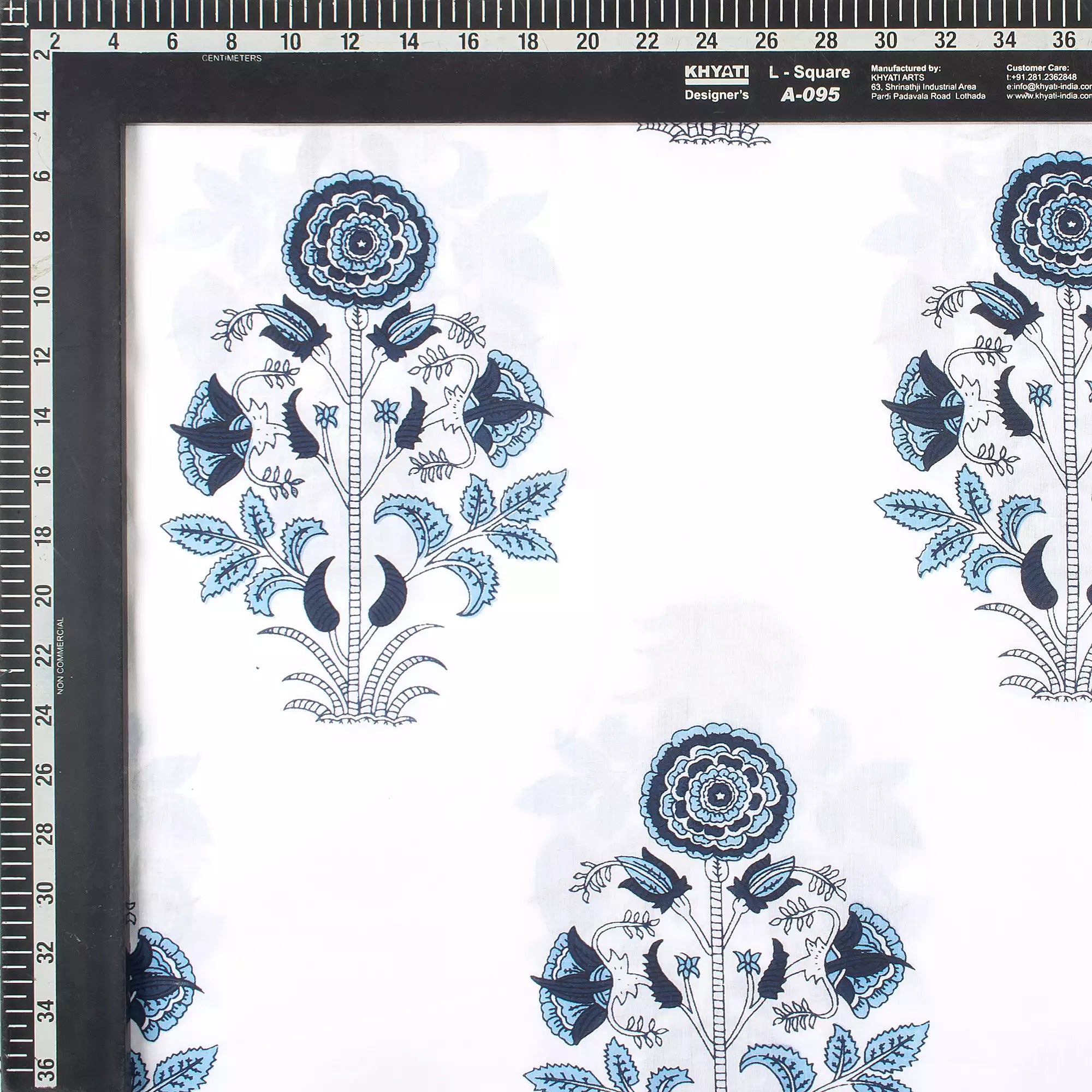 Organic Cotton Hand Block Printed Fabric