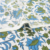 Organic Cotton Multicolor Hand Block Printed Fabric