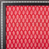Red Booty Hand Block Printed Cotton Fabric