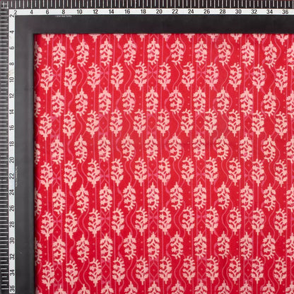 Red Booty Hand Block Printed Cotton Fabric