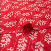 Red Booty Hand Block Printed Cotton Fabric