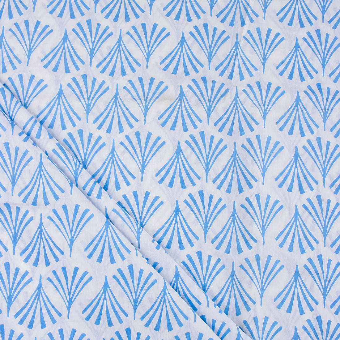 Blue Leaf Handmade Running Fabric Online