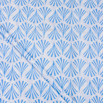Blue Leaf Handmade Running Fabric Online