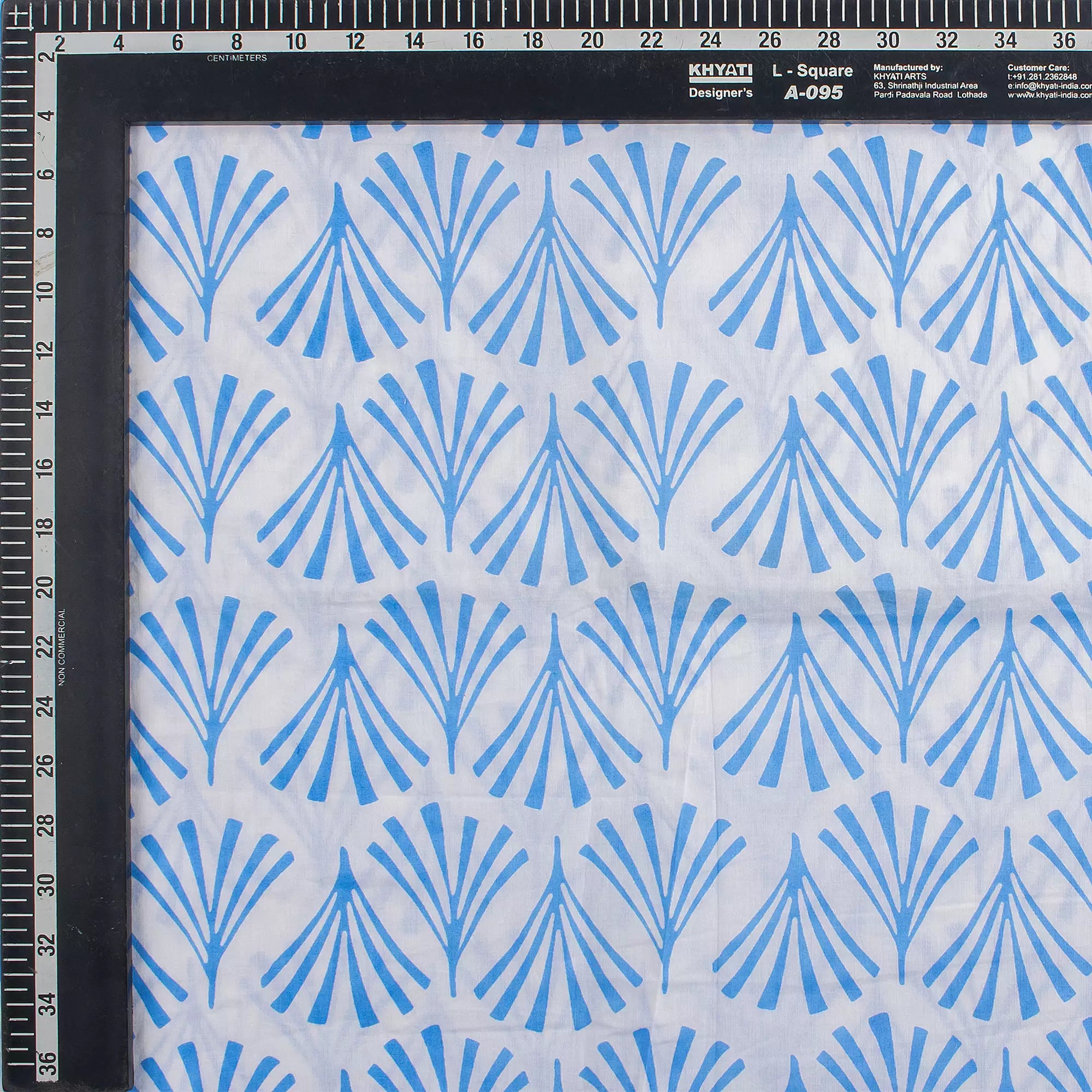 Blue Leaf Handmade Running Fabric Online