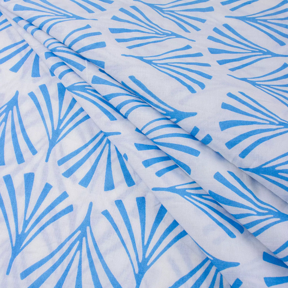 Blue Leaf Handmade Running Fabric Online