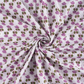 Pink Lotus Hand Block Printed Fabric India Online