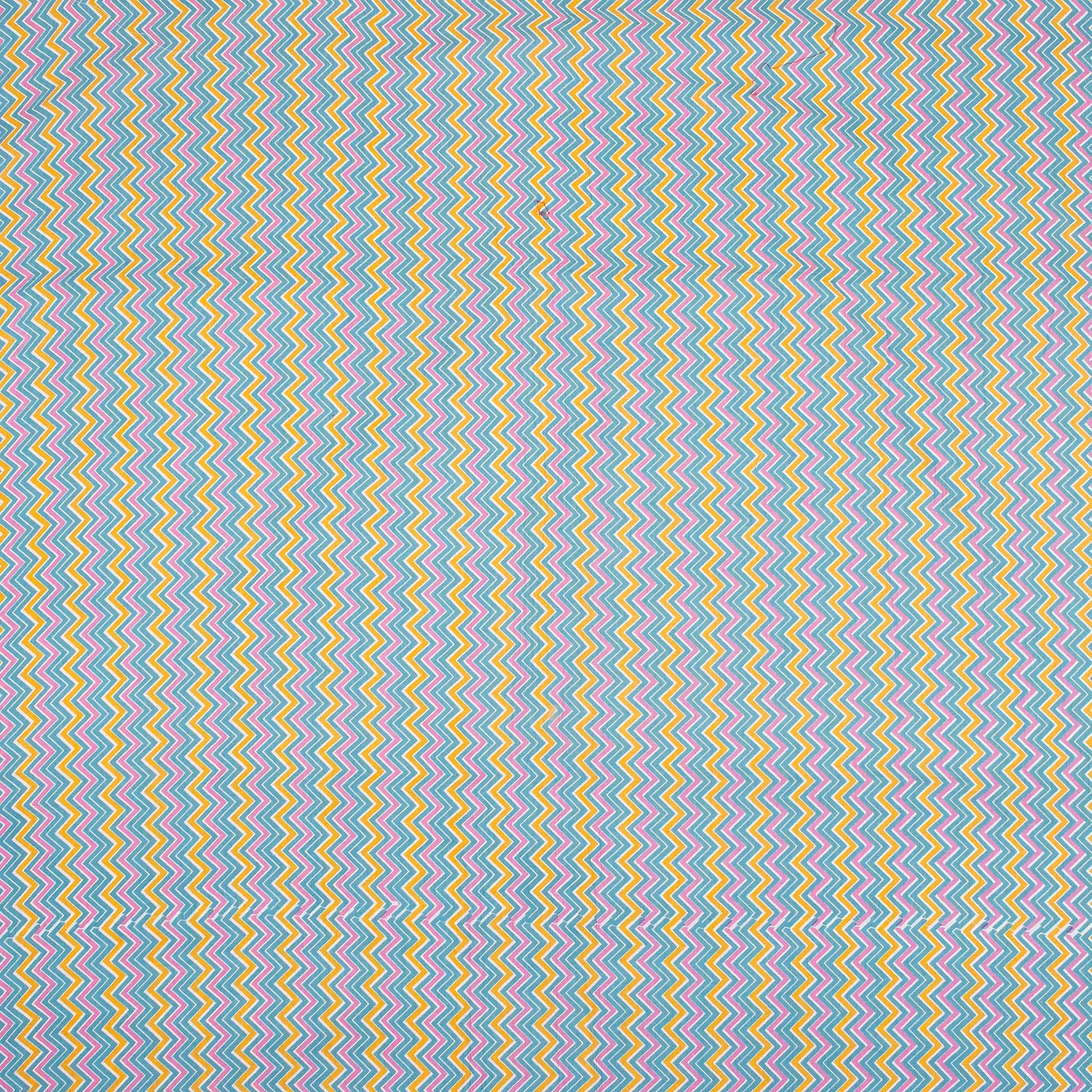 Zig Zag Cotton Block Print Fabric Online