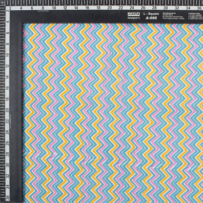 Zig Zag Cotton Block Print Fabric Online