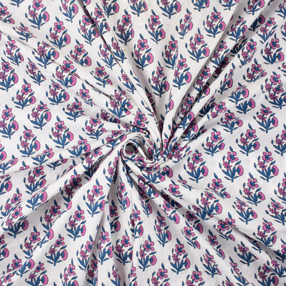 Hand Block Printed Mud Resist Cotton Fabric Online