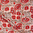 Red Floral Pure Cotton Block Printed Fabric India