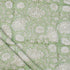 Olive Green Floral Hand Block Prited Fabric by Yard