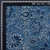 Floral Indigo Blue Hand Block Printed Fabric