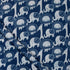 Animal Cotton Indigo Hand Block Printed Fabric