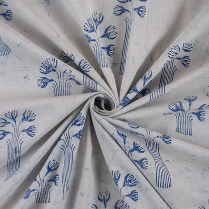 Tree Hand Block Print Indigo Fabric