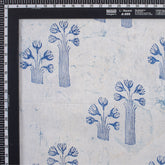 Tree Hand Block Print Indigo Fabric