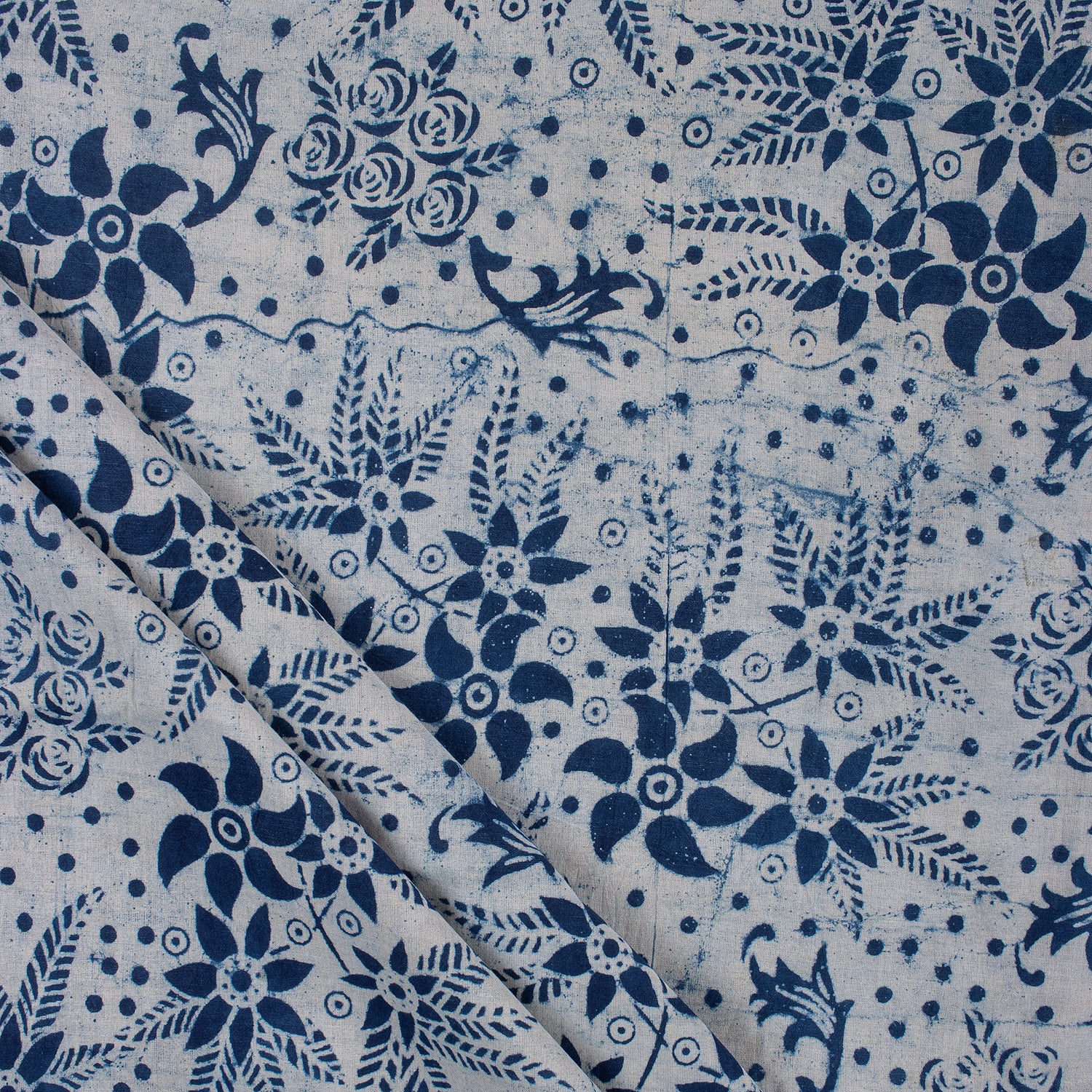 Premium Quality Indigo Blue Hand Block Printed Fabric