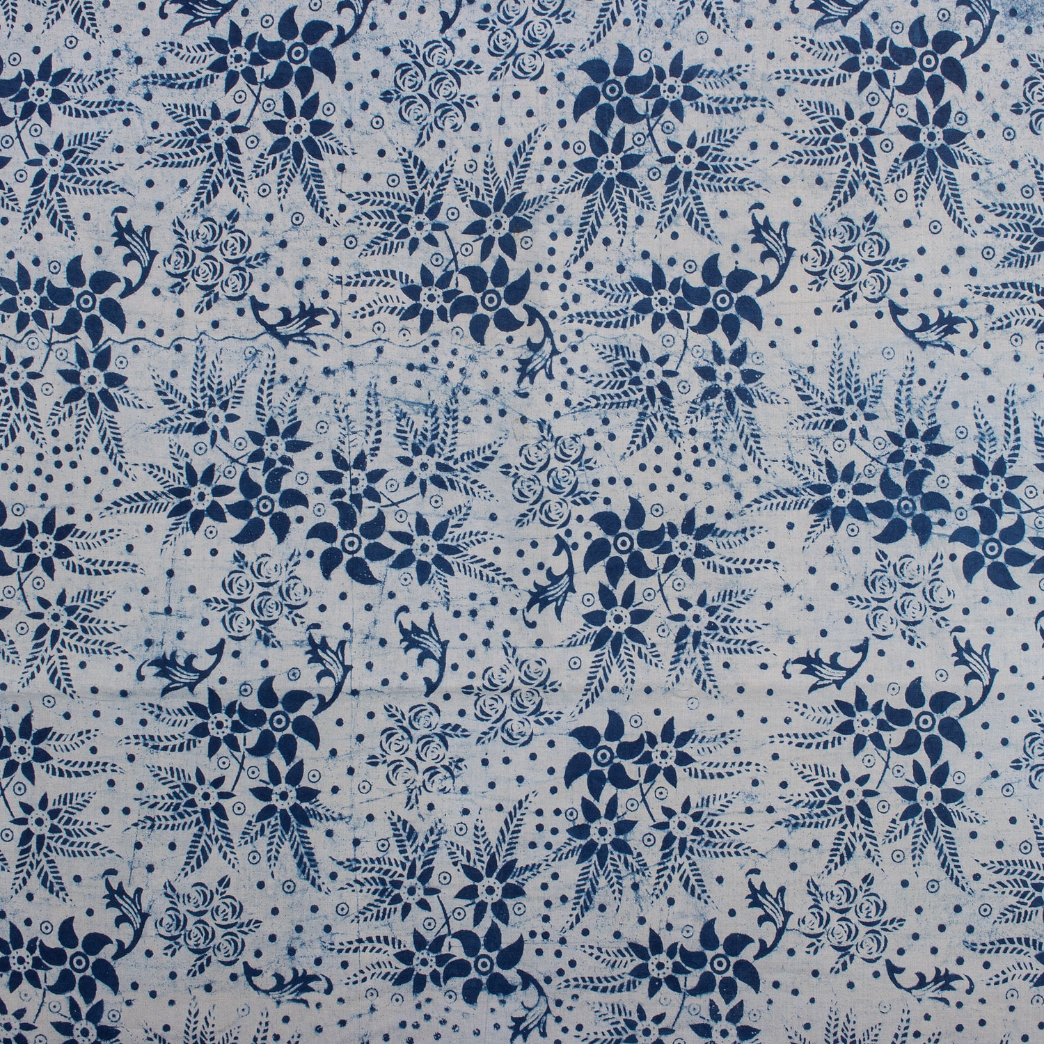 Premium Quality Indigo Blue Hand Block Printed Fabric