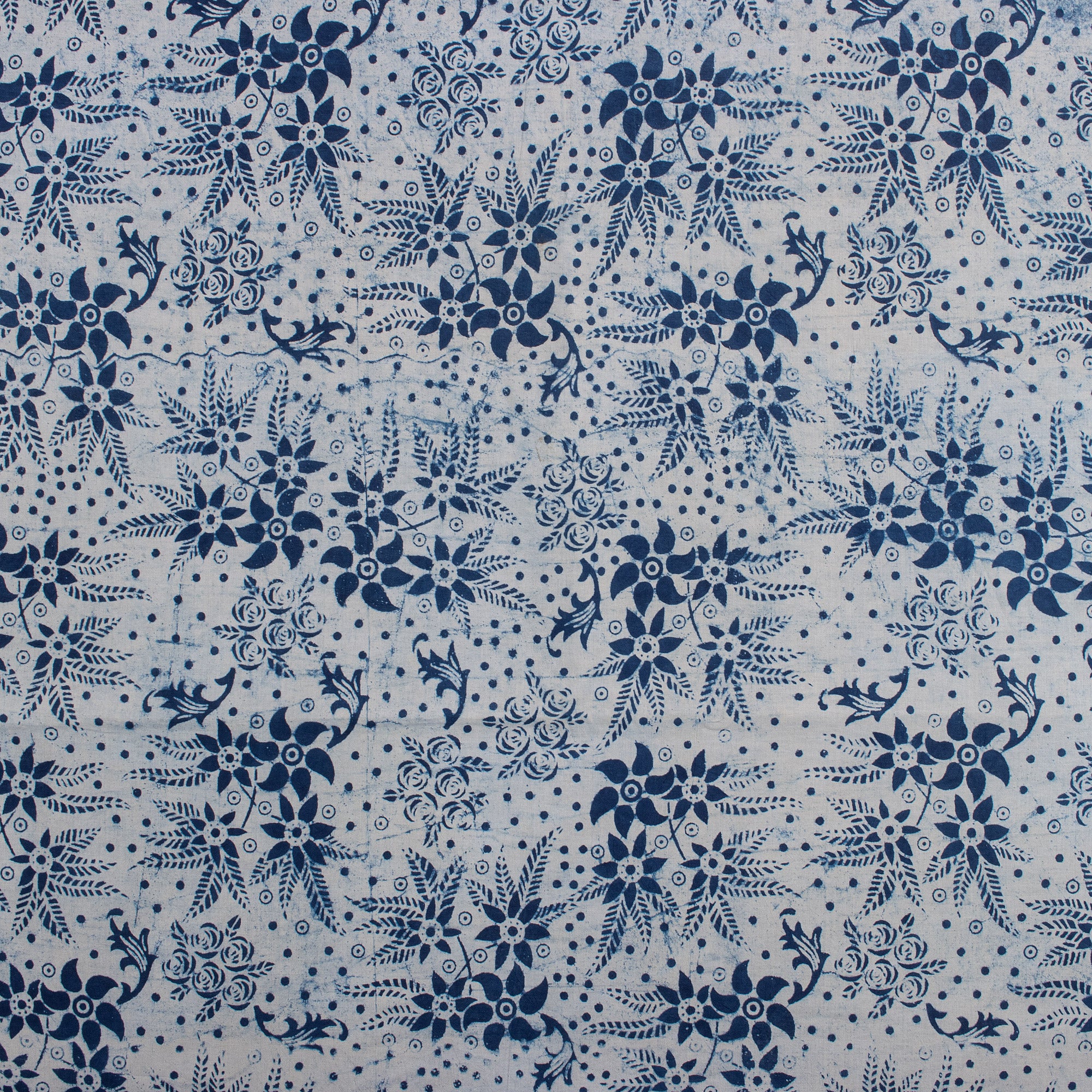 Premium Quality Indigo Blue Hand Block Printed Fabric