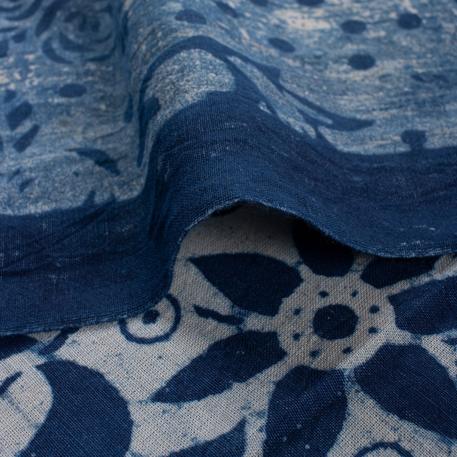Premium Quality Indigo Blue Hand Block Printed Fabric