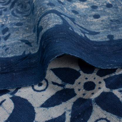 Premium Quality Indigo Blue Hand Block Printed Fabric