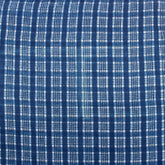 Handmade Indigo Blue Check Printed Cotton Fabric