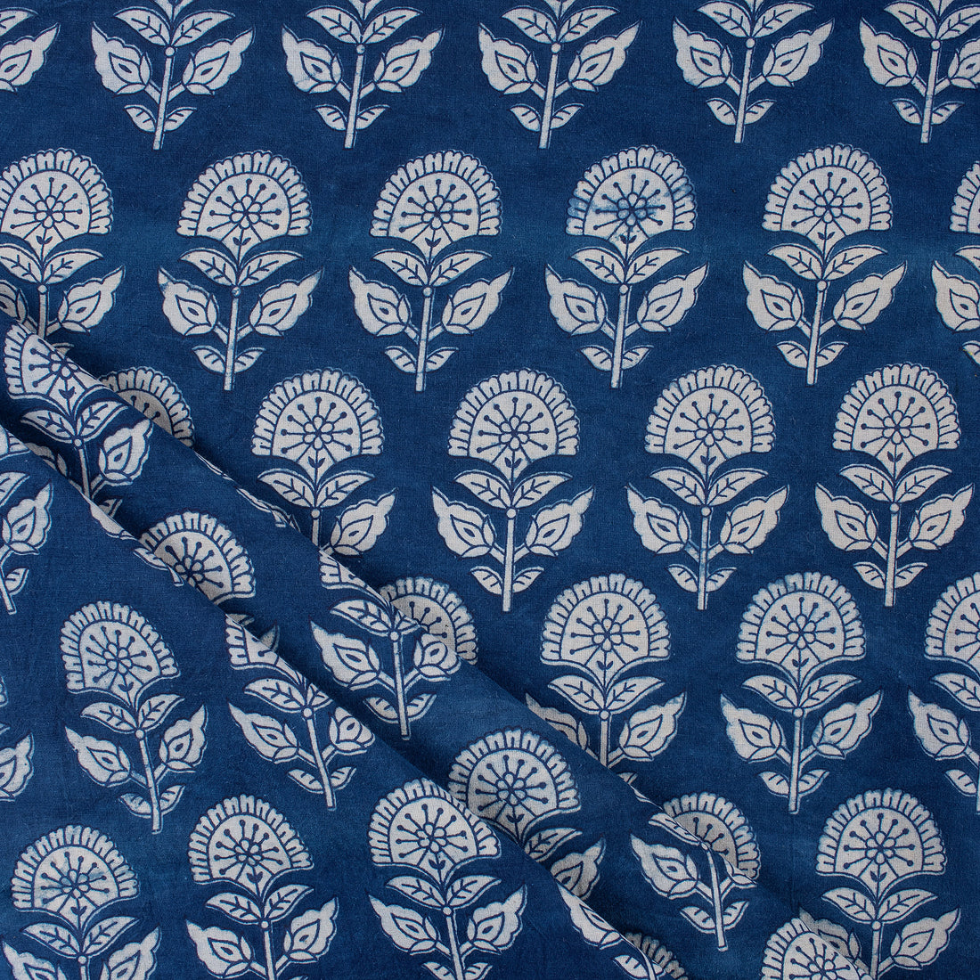 Handmade Indigo Blue Pure Cotton Fabric