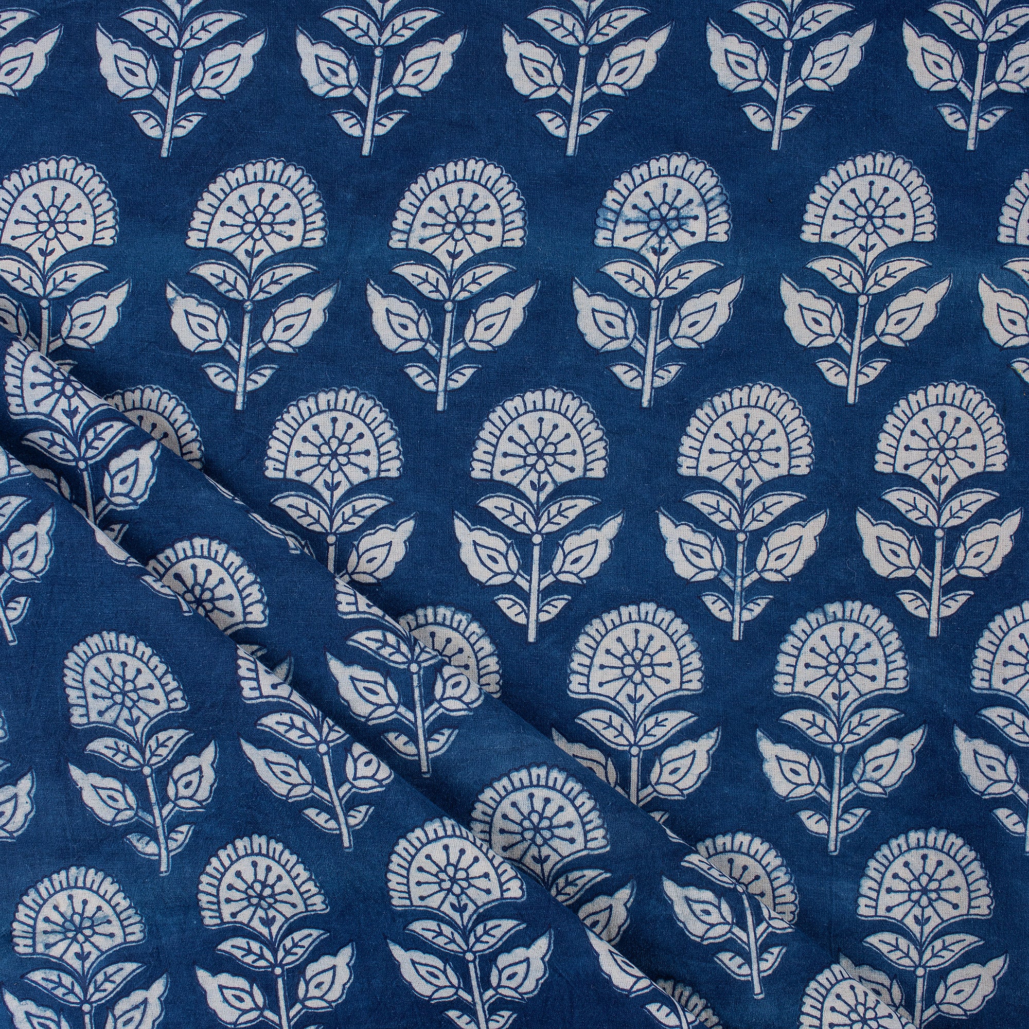 Handmade Indigo Blue Pure Cotton Fabric