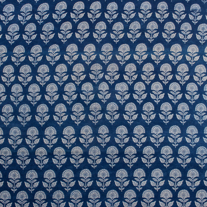 Handmade Indigo Blue Pure Cotton Fabric